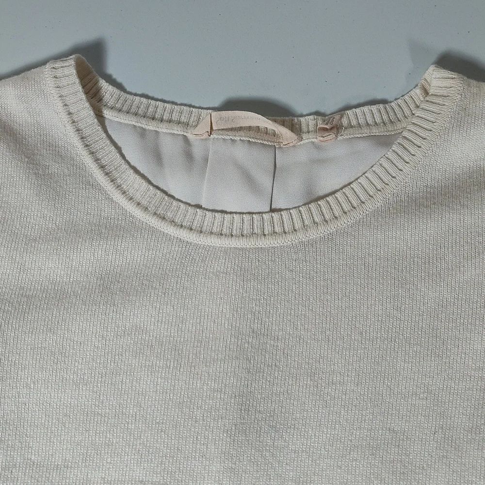 Soft Surroundings Sirena wool alpaca blend tunic ivory sweater‎ S